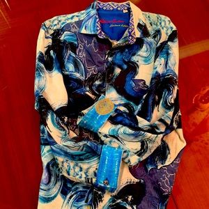 Robert Graham Limited Edition, 2X, long sleeve shirt, multi color.